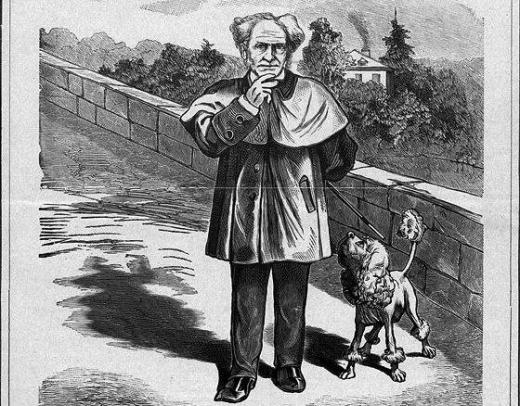 أبو العلاء المعري: 
"ودنياك ليست للسرور معدة
فمن ناله من أهلها فهو سارق"

شوبنها...