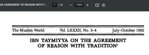 "في رده على الفلاسفة والمتكلمين، أكَّد ابن تيمية مقولة الكندي، أنه لكي تدحض فلسف...